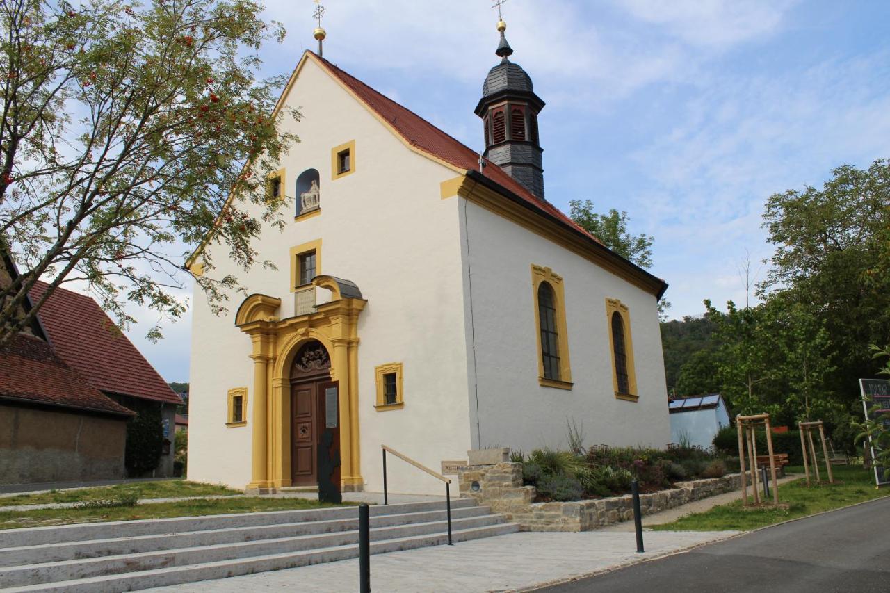 Ferienwohnung Forellenhof Oberschwarzach Buitenkant foto